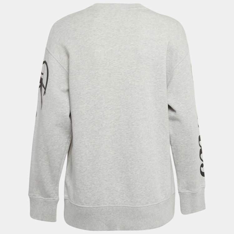 Pre Owned Kenzo Grey Tiger Applique Cotton Sweatshirt XS