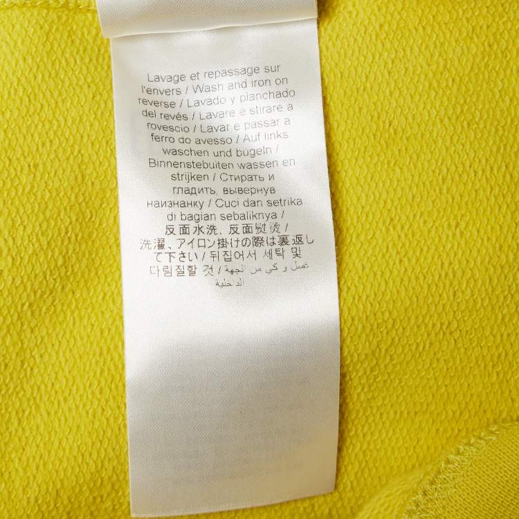 Pre Owned Kenzo Yellow Tiger Applique Cotton Knit Sweatshirt S