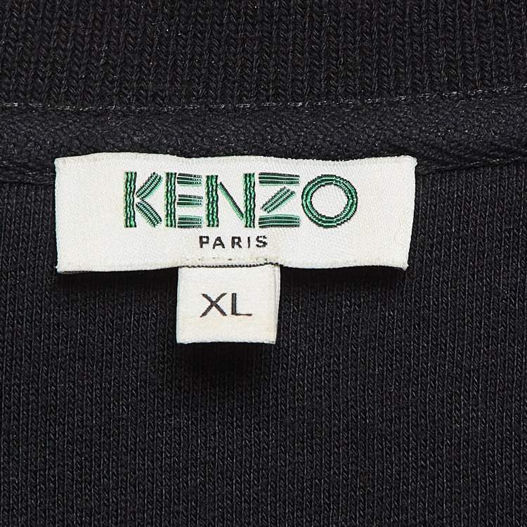 Pre Owned Kenzo Metallic Monster Embroidered Lame Sweatshirt XL