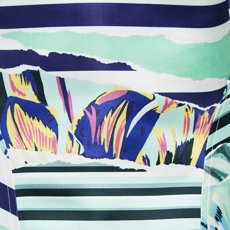 مملوكة مسبقًا Kenzo Multicolor Printed Crepe Sleeveless Mini Dress M