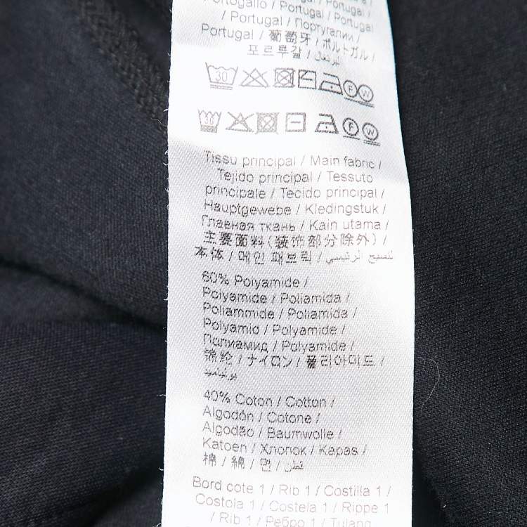 Pre Owned Kenzo Black Logo Embroidered Jersey Zip-Up Jacket XS