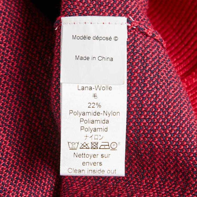 Pre Owned Kenzo Pink Logo Eye Embroidered Wool Knit Crew Neck Sweater XS