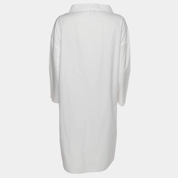 Pre Owned Kenzo White Cotton Long Sleeve Shirt M