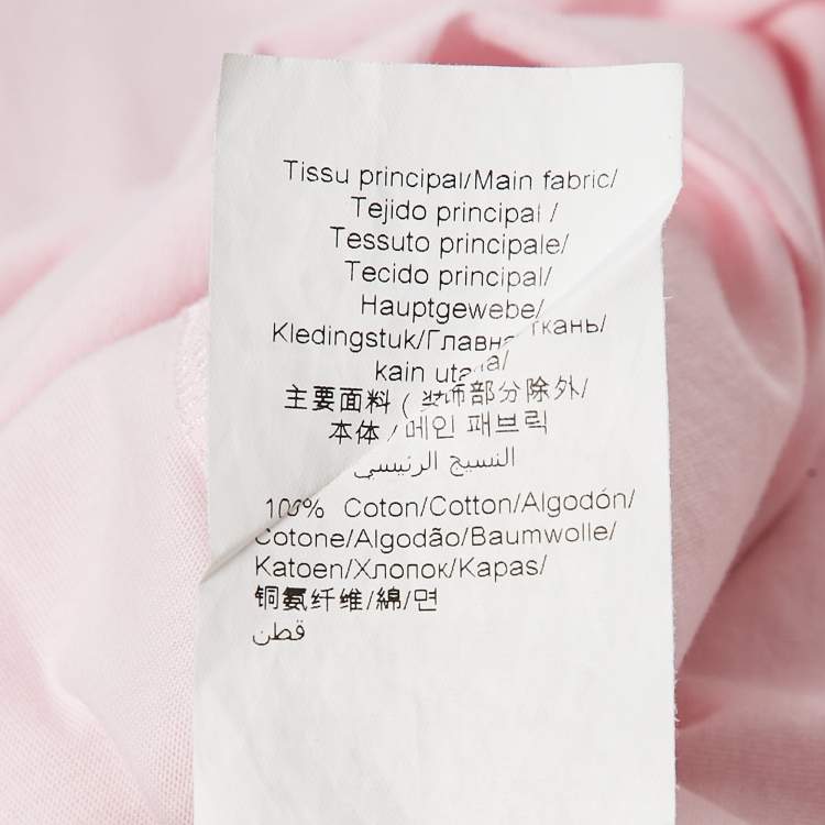 Pre Owned Kenzo Pink Tiger Logo Print Jersey Crew Neck T-Shirt M