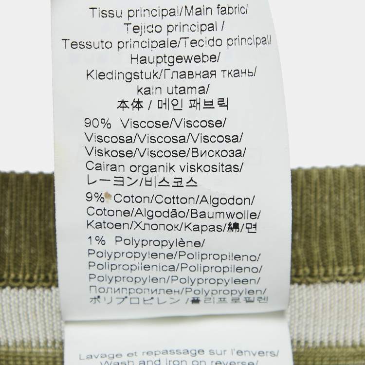 Pre Owned Kenzo Green Knit Button Detail Sweatshirt S