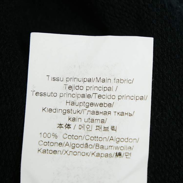 Pre Owned Kenzo Black Logo Bondage Fuxia Writing Cotton Sweatshirt M