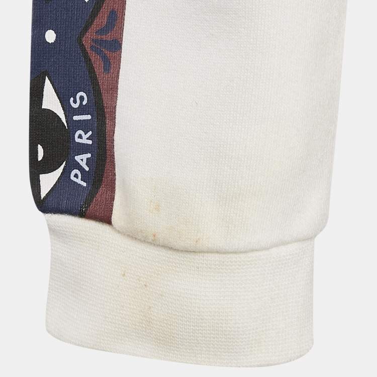 Pre Owned Kenzo Multicolor Eye Logo Embroidered Cotton Knit Sweatshirt L