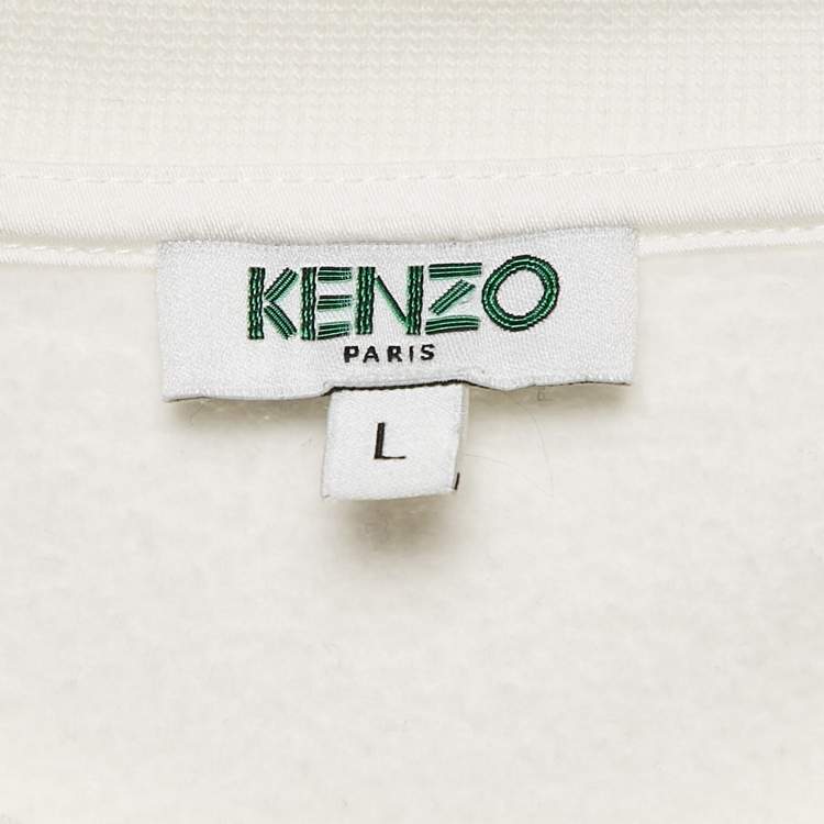 Pre Owned Kenzo Multicolor Eye Logo Embroidered Cotton Knit Sweatshirt L