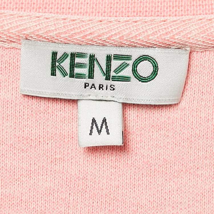 Pre Owned Kenzo Multicolor Cotton Eiffel Tower Embroidered Sweatshirt M
