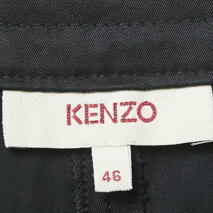 Pre Owned Kenzo Black Cotton Bermuda Shorts XL