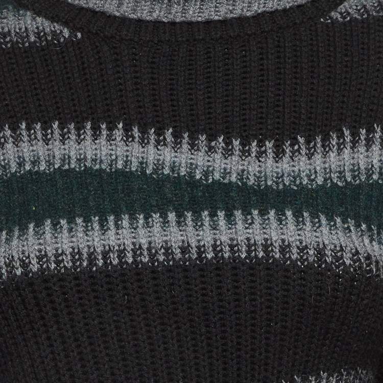 Pre Owned Kenzo Multicolor Stripe Wool Turtleneck Sweater Mini Dress M