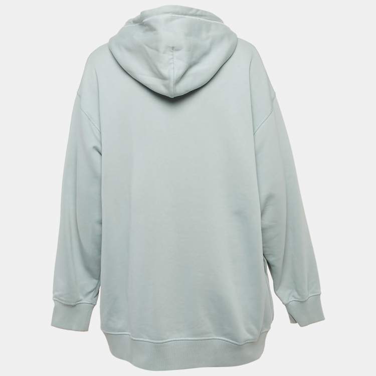 Pre Owned Kenzo Blue Tiger Embroidery Cotton Oversized Hoodie L
