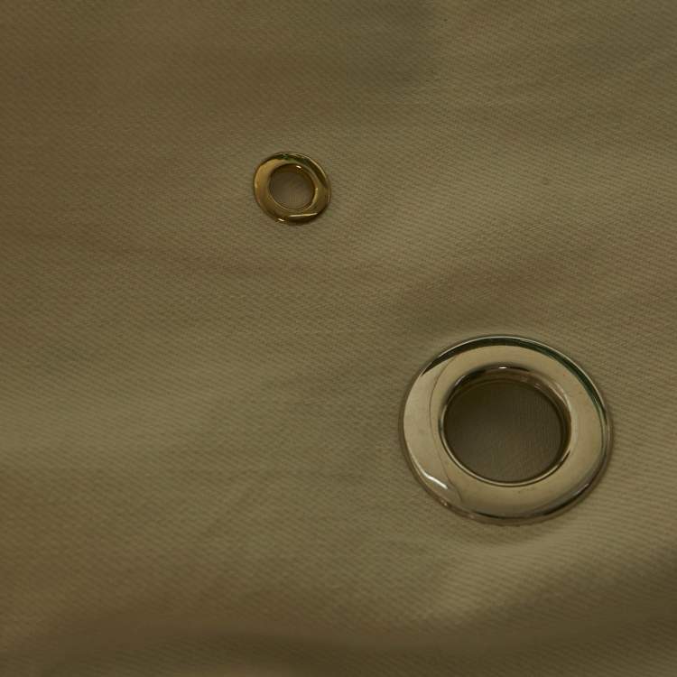 Pre Owned Kenzo White Grommet Cut-Out Denim Jacket L