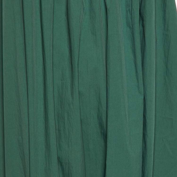 Pre Owned Kenzo Green Cotton Halter Neck Harem Wrap Jumpsuit L