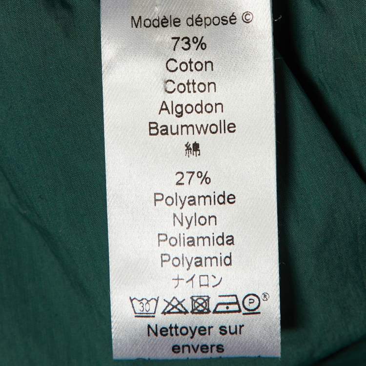 Pre Owned Kenzo Green Cotton Halter Neck Harem Wrap Jumpsuit L