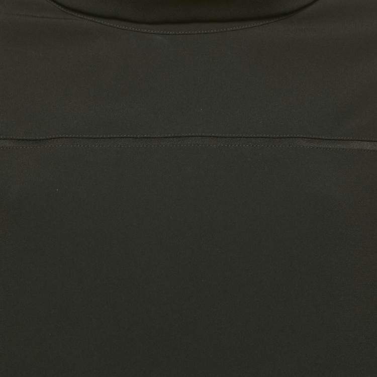 Pre Owned Kenzo Black Satin High Neck Mini Dress S