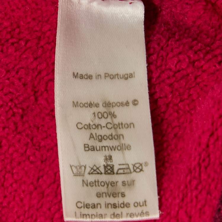 Pre Owned Kenzo Pink Tiger Embroidered Cotton Long Sleeve Sweatshirt S 