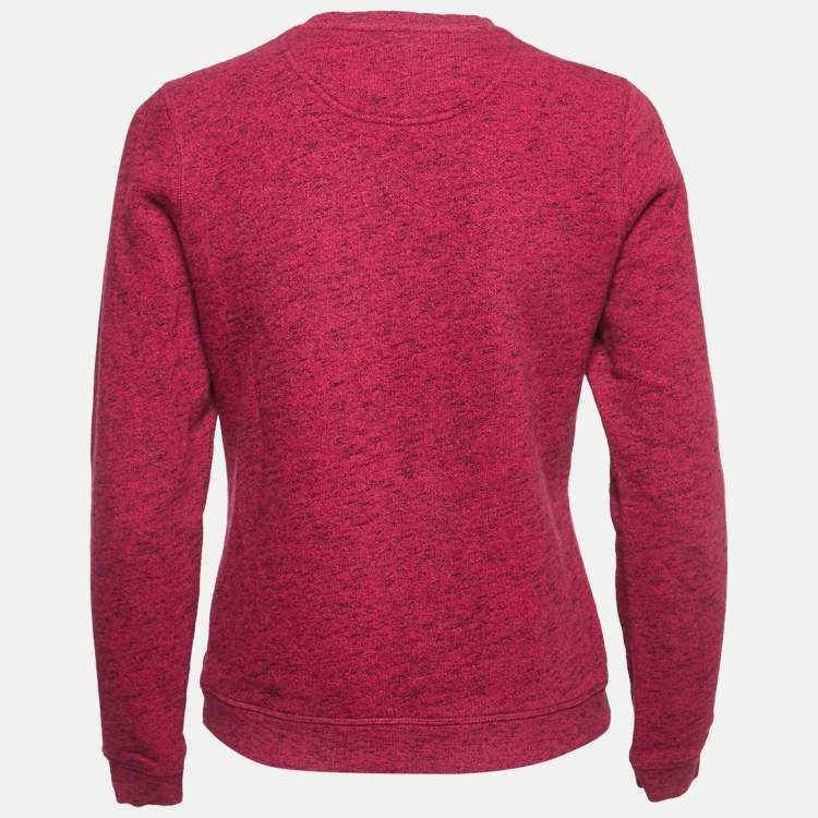 Pre Owned Kenzo Pink Tiger Embroidered Cotton Long Sleeve Sweatshirt S 