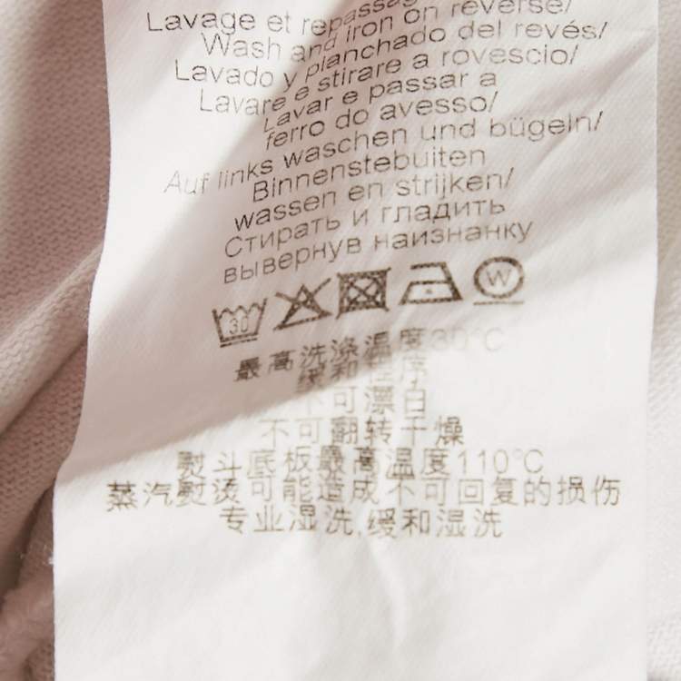 Pre Owned Kenzo White Logo Embroidered Cotton Half Sleeve T-Shirt M