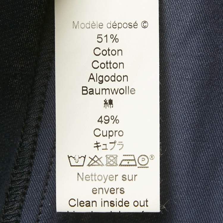 Pre Owned Kenzo Blue Gabardine Pleated Trousers M