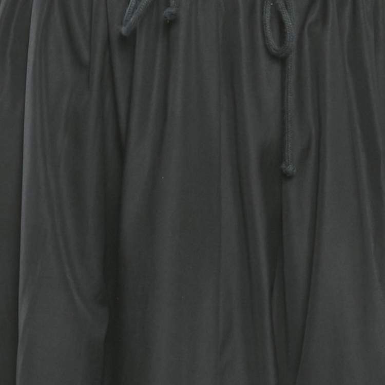 Pre Owned Kenzo Black Cotton Tiered Long Skirt M