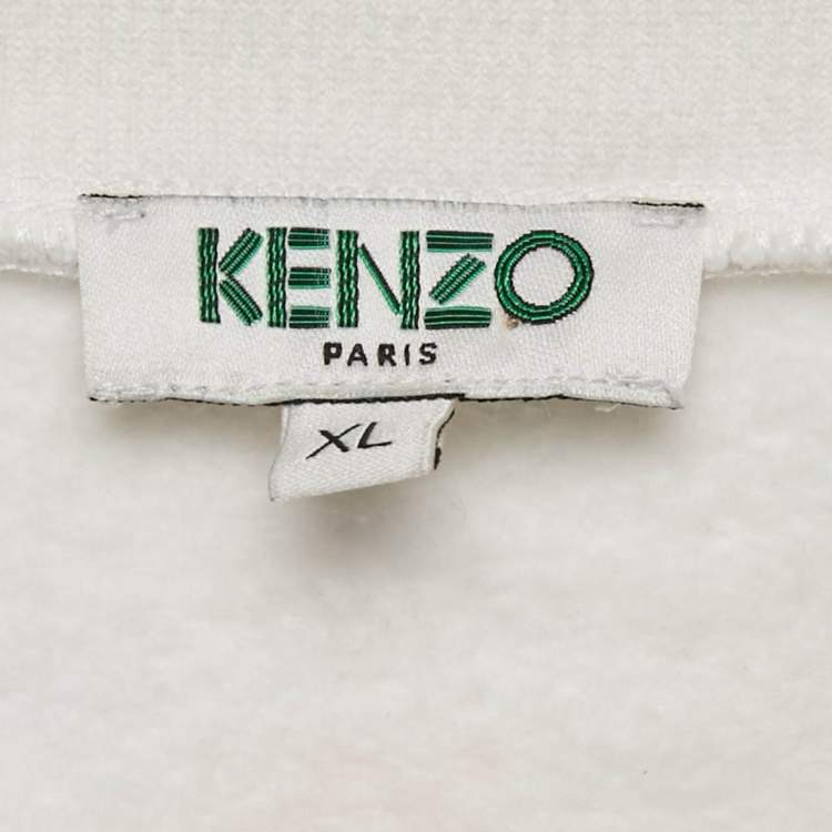 Pre Owned Kenzo Pink Printed Cotton Knit Crew Neck Sweatshirt S
