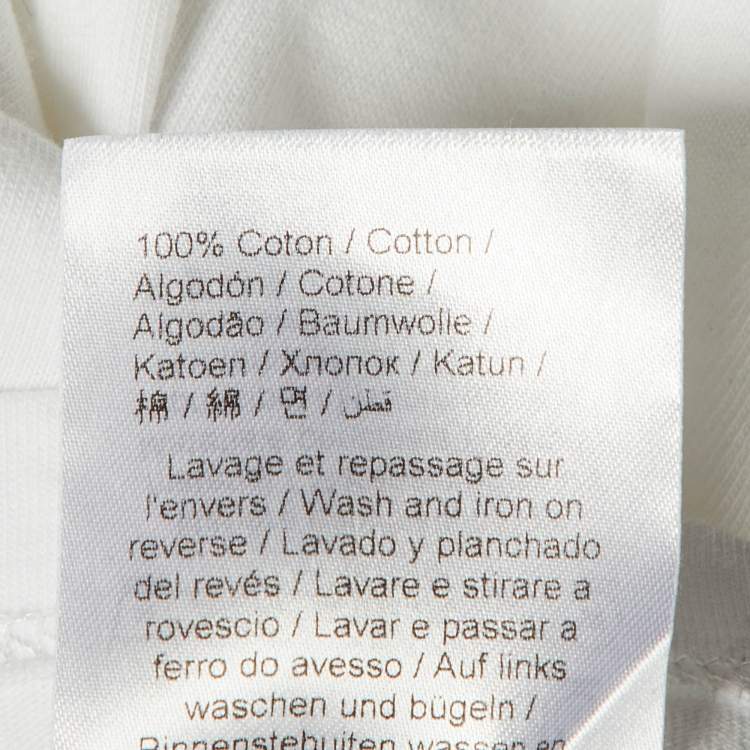 Pre Owned Kenzo White Tiger Print Cotton Crew Neck T-Shirt L