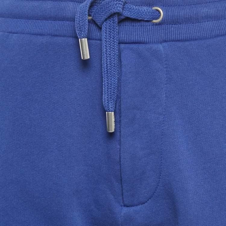 Pre Owned Kenzo Blue Cotton Knit Logo Detal Joggers M