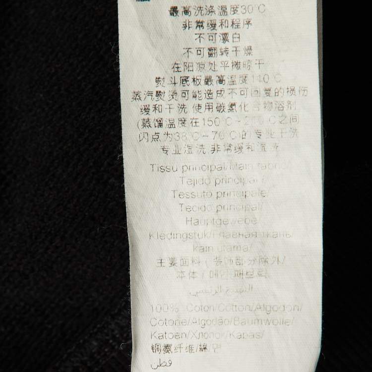 Pre Owned Kenzo Black Eye Embroidered Cotton Knit Sweatshirt L