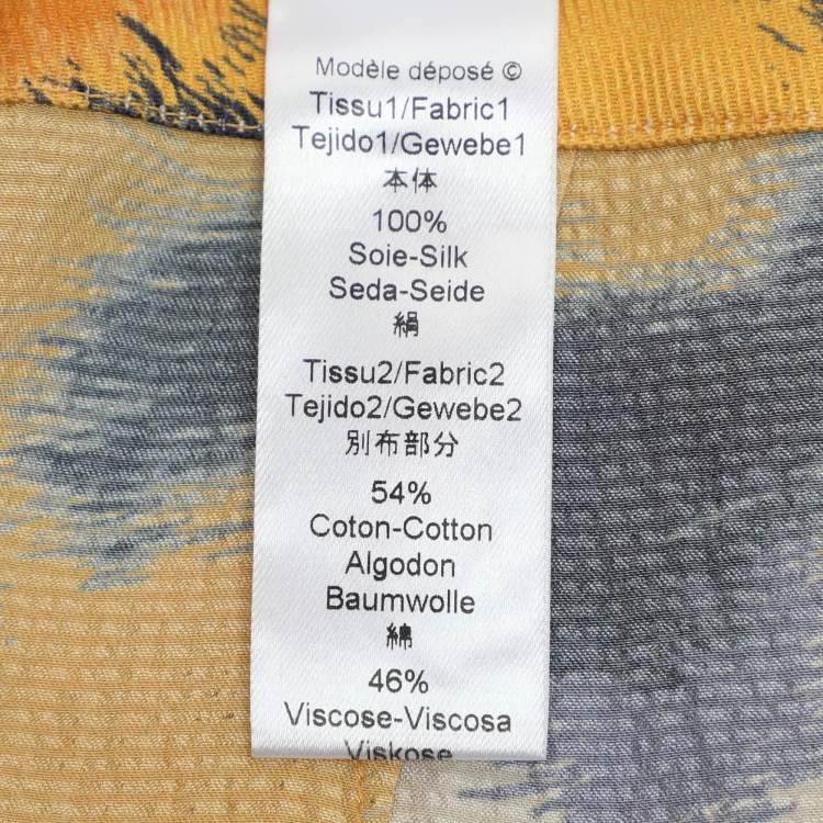 Pre Owned Kenzo Multicolor Printed Silk Skirt XL