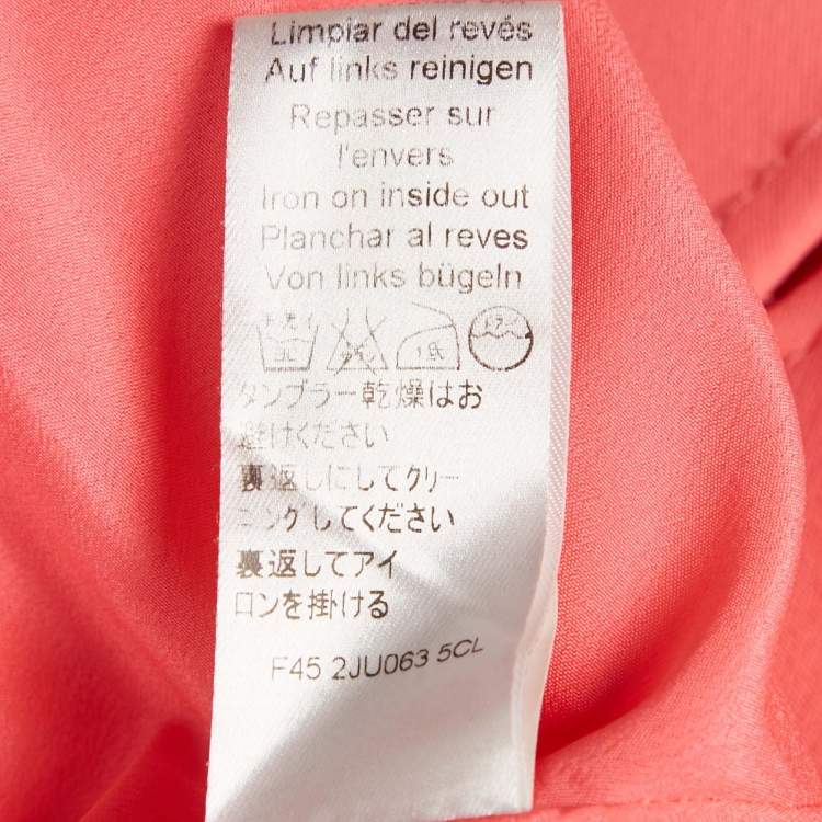 Pre Owned Kenzo Pink Crepe Pleated Mini Skirt M