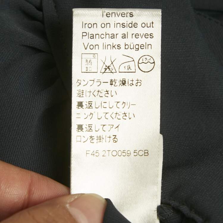 Pre Owned Kenzo Blue Chiffon Crop Top L