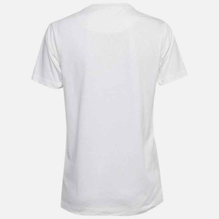 Pre Owned Kenzo x Disney White Embroidered Jersey T-Shirt XS