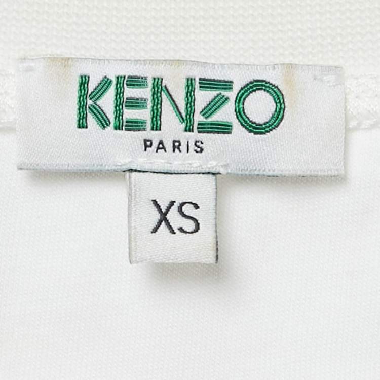 Pre Owned Kenzo x Disney White Embroidered Jersey T-Shirt XS