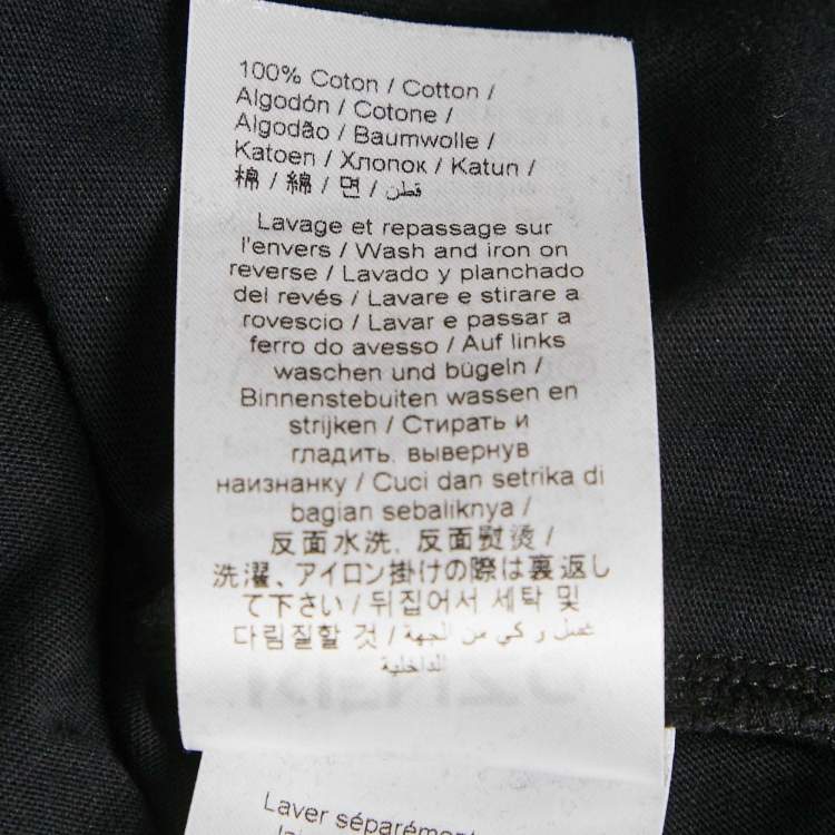 Pre Owned Kenzo Black Logo Print Jersey Crewneck T-Shirt S