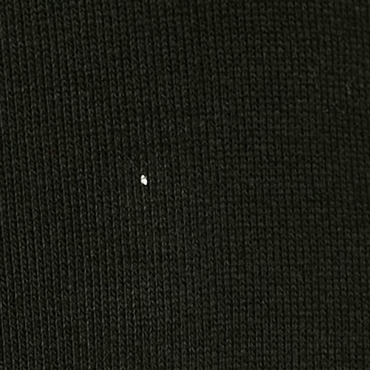 Pre Owned Kenzo Black Logo Lurex Embroidery Cotton Zip Detail Sweatshirt S