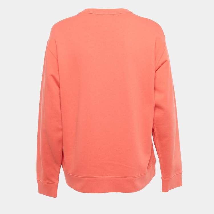 مملوكة مسبقًا Kenzo Pink Tiger Logo Embroidered Cotton Sweatshirt L  
