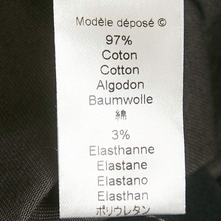 Pre Owned Kenzo Black Printed Cotton Pants M