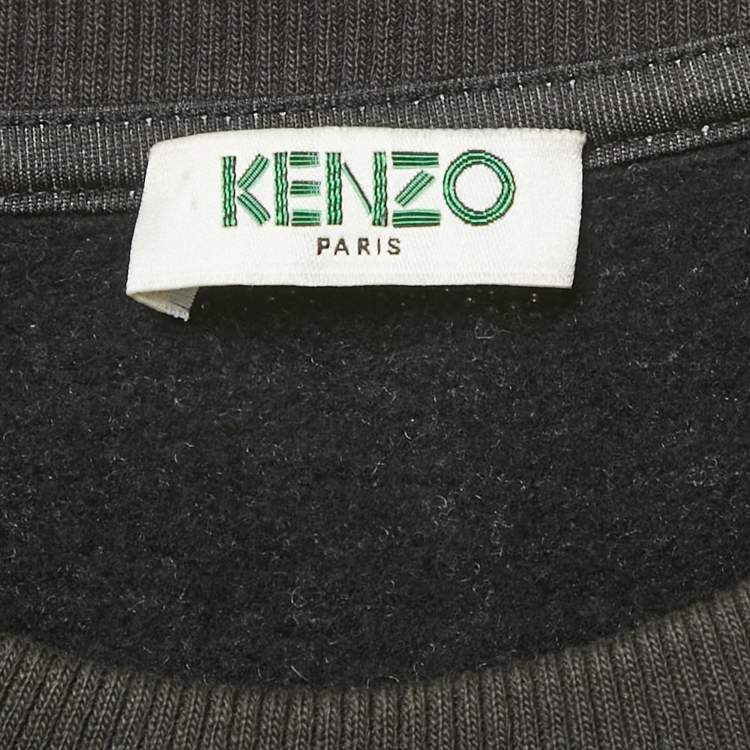 Pre Owned Kenzo X Toilet Paper Black Printed Cotton Blend Sweatshirt S 