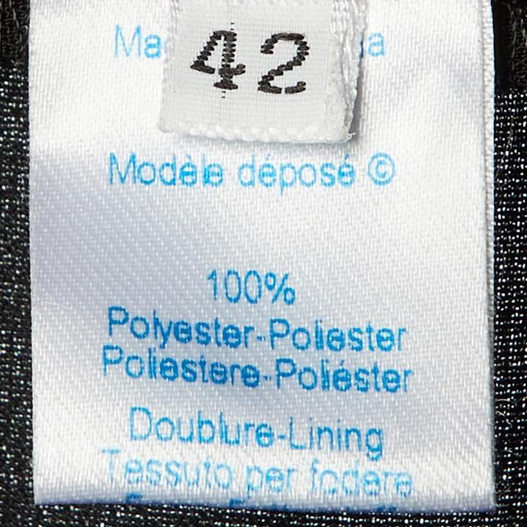 Pre Owned Kenzo Jungle Black Crepe Maxi Skirt L