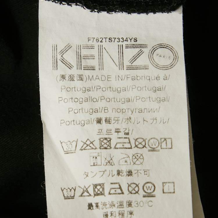 Pre Owned Kenzo Black Eye Print Cotton Crewneck T-shirt S