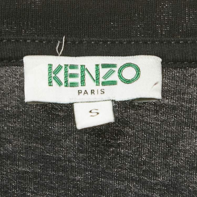 Pre Owned Kenzo Black Eye Print Cotton Crewneck T-shirt S
