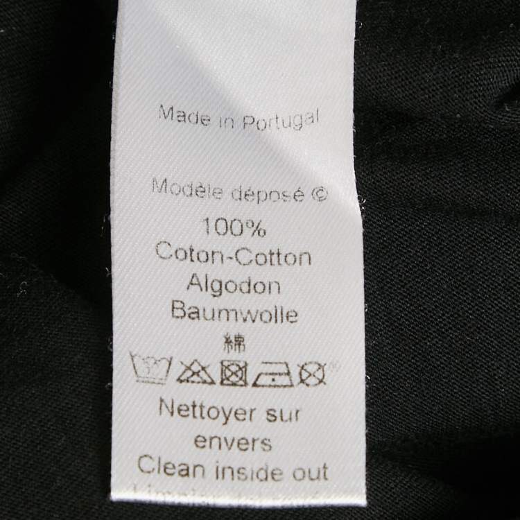 Pre Owned Kenzo Black Eye Print Cotton T-Shirt M