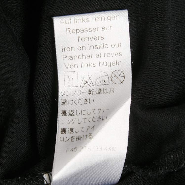 Pre Owned Kenzo Black Eye Print Cotton T-Shirt M