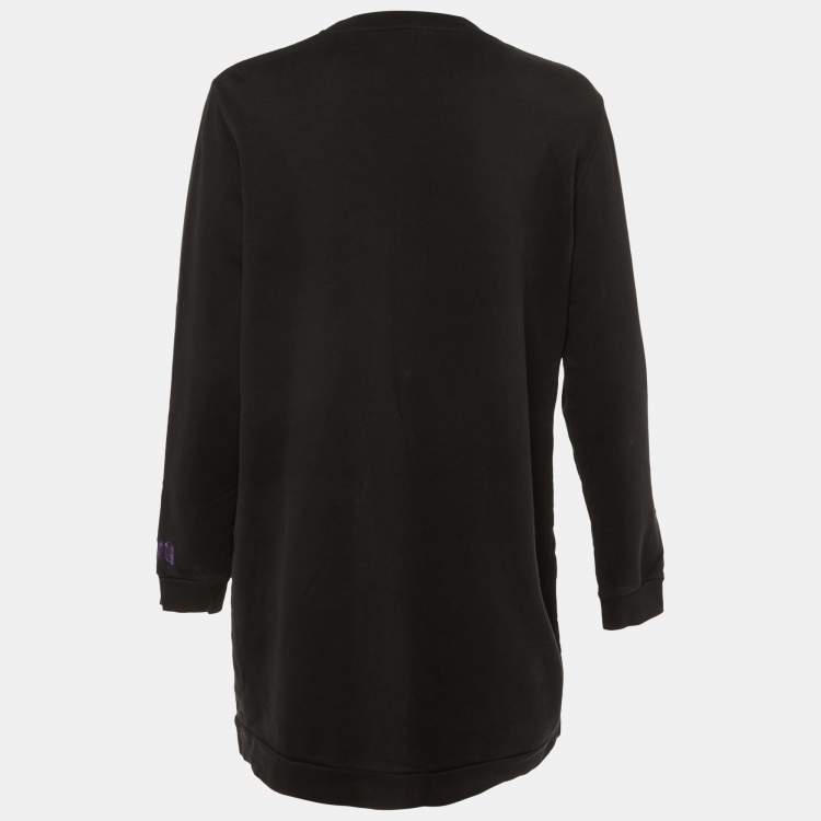 مملوكة مسبقًا Kenzo Black 'Forever, No? Cotton Sweatshirt Dress XL