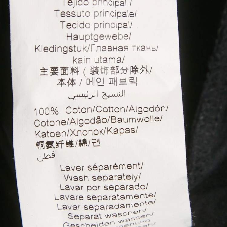 Pre Owned Kenzo Black Eye Print Cotton T-Shirt S 