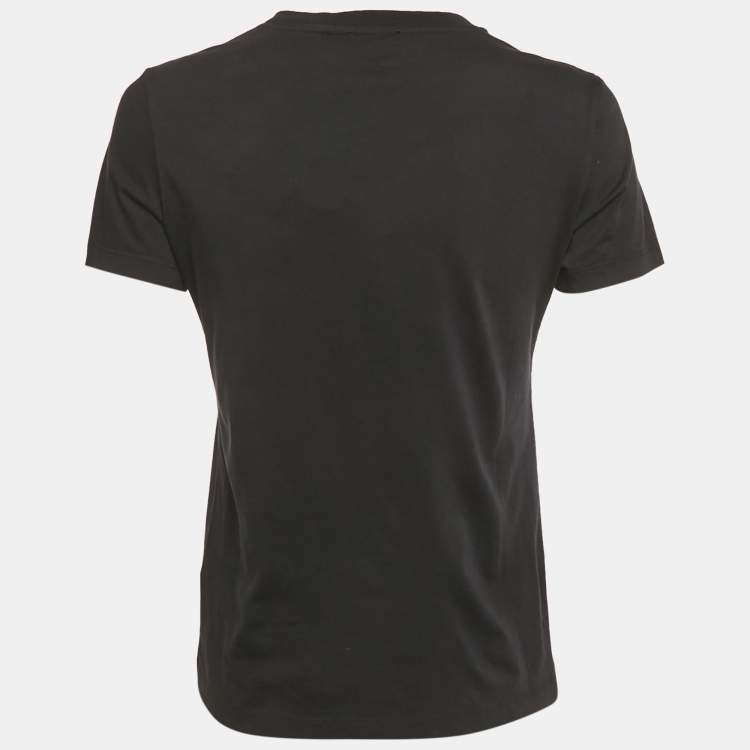 Pre Owned Kenzo Black Eye Print Cotton T-Shirt S 