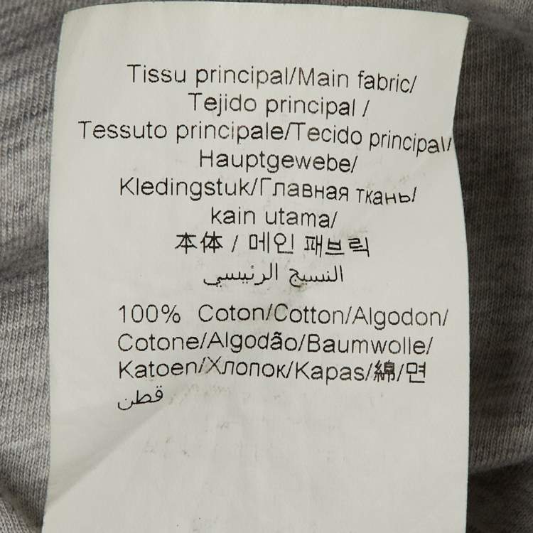 Pre Owned Kenzo Grey Eye Print Cotton T-Shirt S 