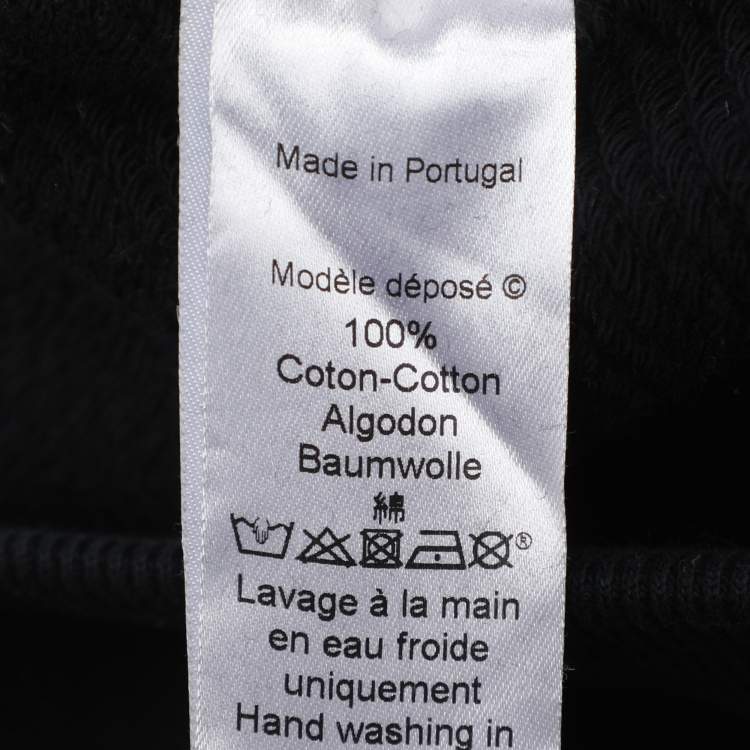 Pre Owned Kenzo Dark Navy Fish Embroidered Jersey Sweater S