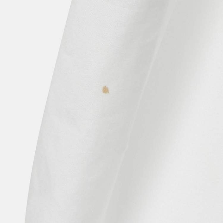 مملوكة مسبقًا Kenzo White/Blue Cotton Shift Dress M